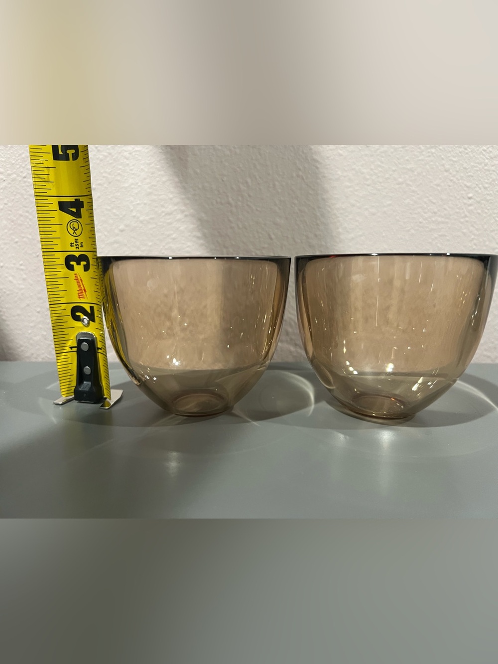 Orrefors Sweden Signed Bronze Art Glass Bowls Set of 2 | Scandinavian Modern - Picture 6 of 7